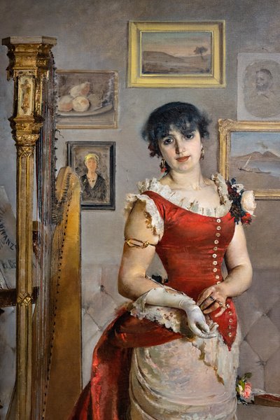 The Harpist (detail) by Gaetano Esposito