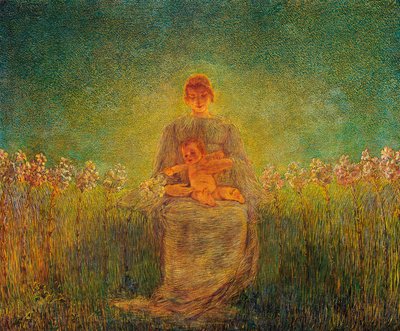 Madonna of Lilies by Gaetano Previati