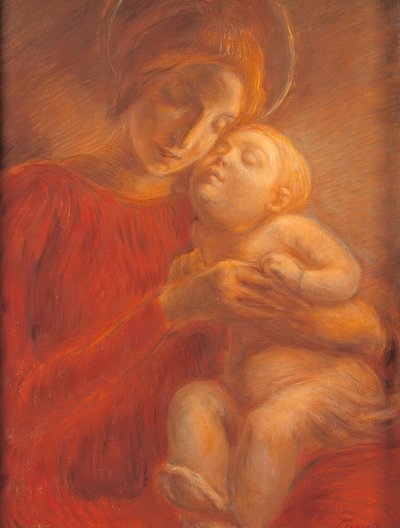 Mary with Child by Gaetano Previati