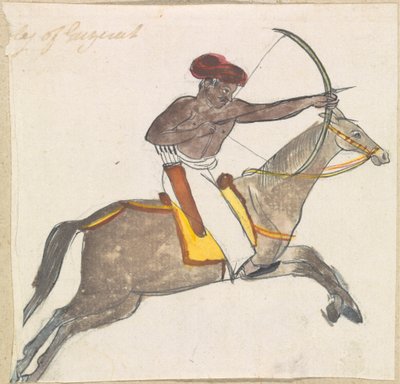 Archer on Horseback by Gangaram Chintaman Tambat