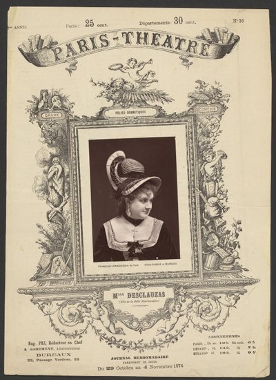 Paris Theatre: Mlle. Desclauzas by Gaston and Mathieu and Cie.
