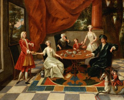 An Elegant Family Taking Tea by Gavin Hamilton