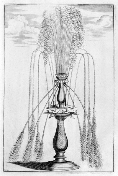 Ornamental fountain design by Georg Andreas Bockler