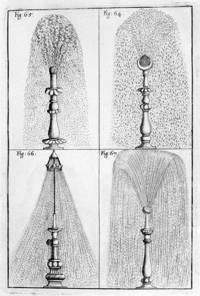 Ornamental fountain design, 1664 by Georg Andreas Bockler
