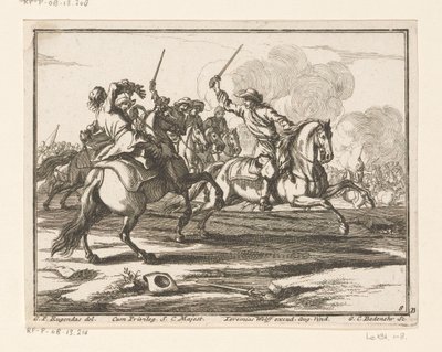 Cavalry Battle (series title) by Georg Conrad Bodenehr
