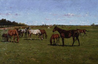 Mares and Foals by Georg Koch