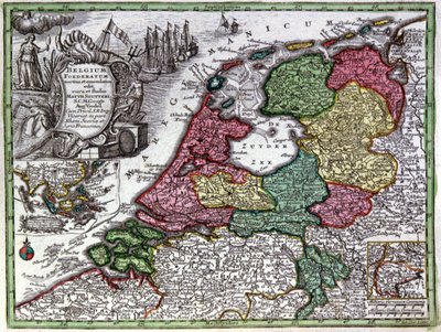 Map of Holland by Georg Matthäus Seutter