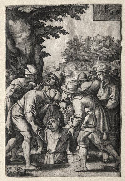 Joseph Lowered into a Well by Georg Pencz