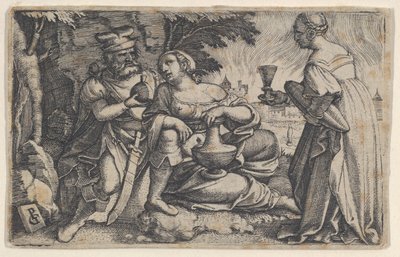 Lot and His Daughters by Georg Pencz