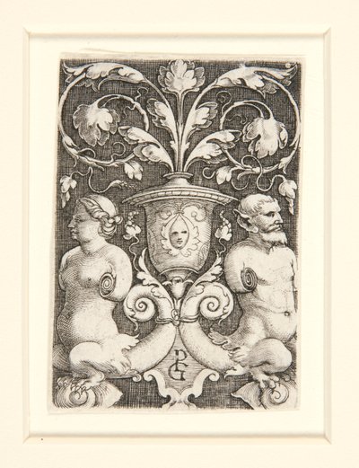 Ornamental Vase with Two Figures by Georg Pencz
