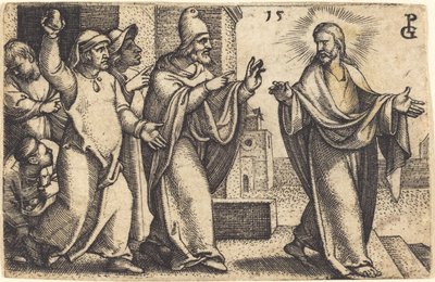 The Pharisees Wish to Stone Christ by Georg Pencz