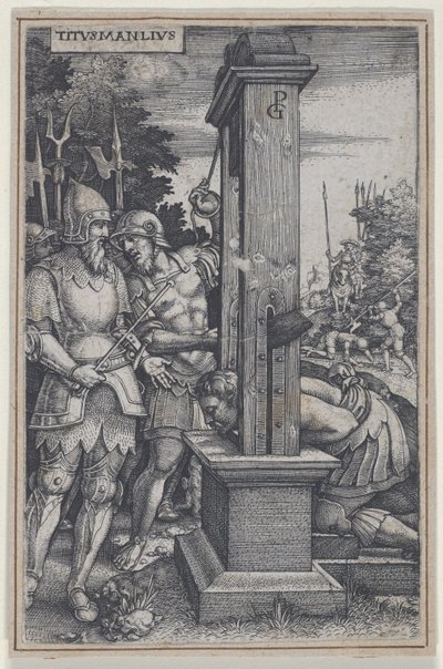 Titus Manlius, from Roman Heroes, 1535 by Georg Pencz