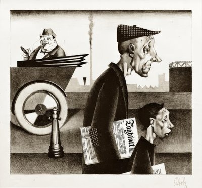 Georg Scholz, Newspaper Carrier (Work Dishonors) by Georg Scholz