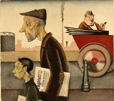 Newspaper People by Georg Scholz
