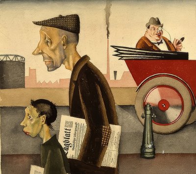 Newspaper Carrier. c. 1921 by Georg Scholz