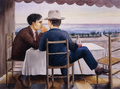 On the Terrace by Georg Schrimpf