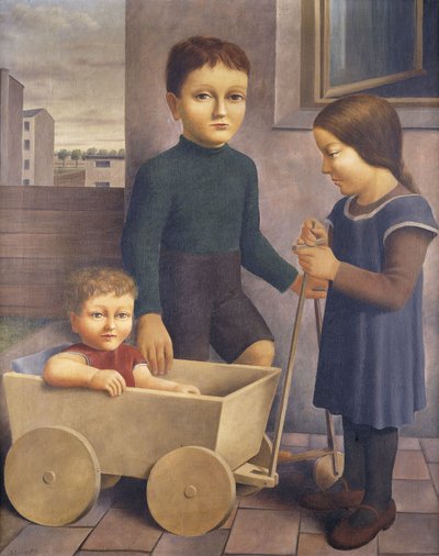 Three Children, 1926 by Georg Schrimpf