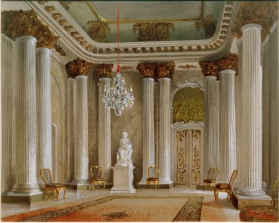 Antechamber of Sanssouci Palace by Georg Schöbel