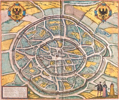 Aachen, Germany by Georg and Hogenberg Franz (1535 90) Braun