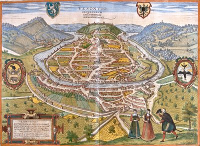 Besançon, France by Georg and Hogenberg Franz (1535 90) Braun