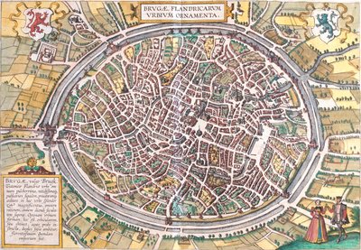 Bruges, Belgium by Georg and Hogenberg Franz (1535 90) Braun