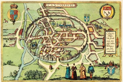 Canterbury, England by Georg and Hogenberg Franz (1535 90) Braun