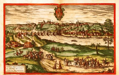 Grodno, Poland by Georg and Hogenberg Franz (1535 90) Braun
