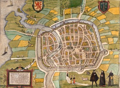Haarlem, Netherlands by Georg and Hogenberg Franz (1535 90) Braun