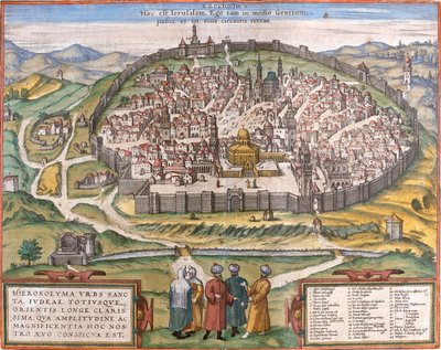 Jerusalem, Israel by Georg and Hogenberg Franz (1535 90) Braun