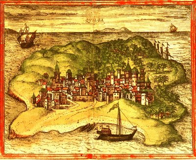 Kilwa, Tanzania by Georg and Hogenberg Franz (1535 90) Braun
