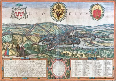 Liege, Belgium by Georg and Hogenberg Franz (1535 90) Braun
