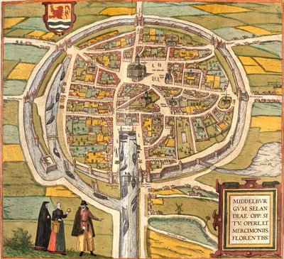 Middelburg, Netherlands by Georg and Hogenberg Franz (1535 90) Braun