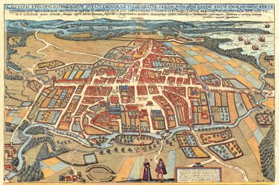 Odense, Denmark by Georg and Hogenberg Franz (1535 90) Braun