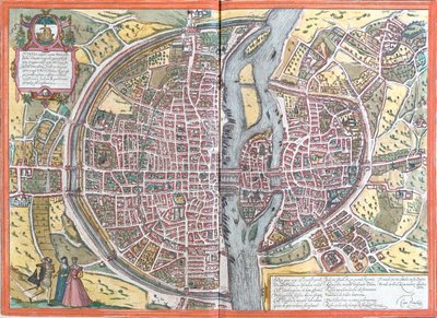 Paris, France by Georg and Hogenberg Franz (1535 90) Braun
