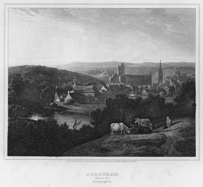 Jedburgh, General View, Roxburghshire by George (after) Arnald