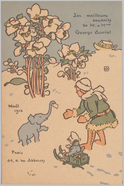 Holiday Card by George Auriol