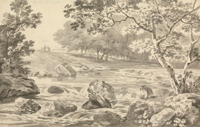 River with Angler by George Barret