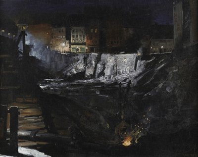 Excavation Work at Night by George Bellows
