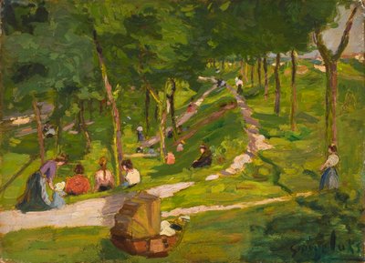 New York Park by George Benjamin Luks