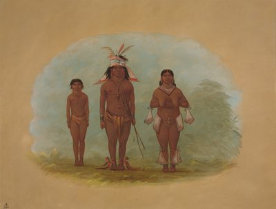 A Chetibo Family, 1854-1869 by George Catlin