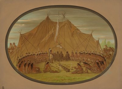 A Dog Feast - Sioux, 1861-1869 by George Catlin