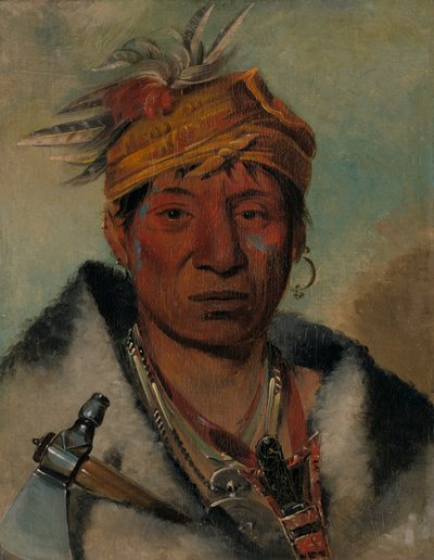 Ah-yaw-ne-tak-oár-ron, a Warrior by George Catlin