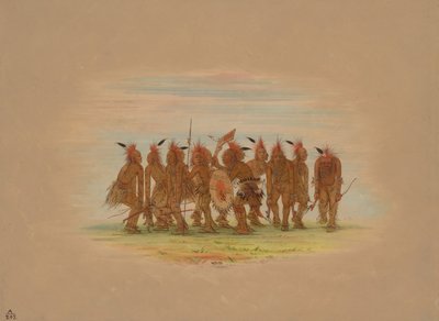 Amusing Dance - Saukie by George Catlin