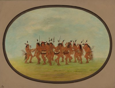 Amusing Dance - Sioux by George Catlin