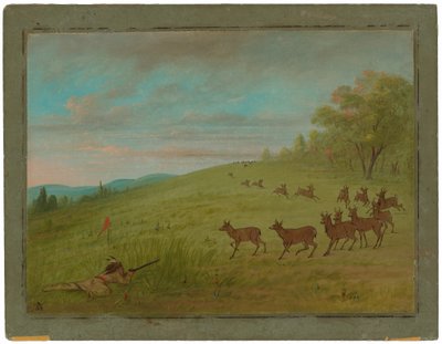 Antelope Shooting - Assinneboine by George Catlin