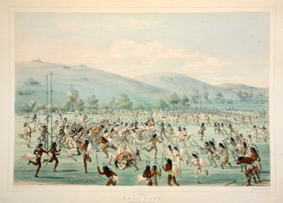 Ball Play, Published 1845 by George Catlin