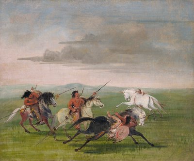 Comanche Feats of Horsemanship, 1834-1835 by George Catlin