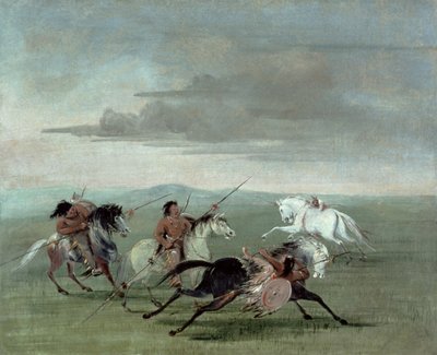 Comanche Feats of Martial Horsemanship by George Catlin