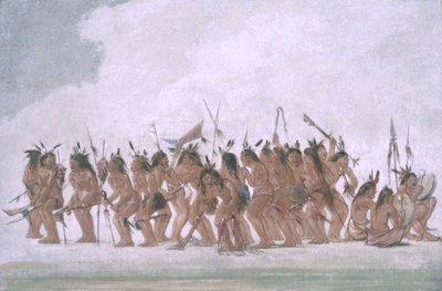 Dog Dance at Fort Snelling by George Catlin