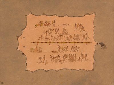 Facsimile of a Sioux Robe, 1861-1869 by George Catlin